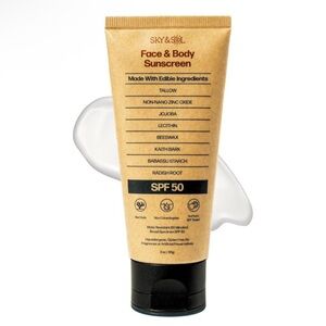 New SKY & SOL Non-Toxic Natural Mineral Sunscreen SPF 30 $38
